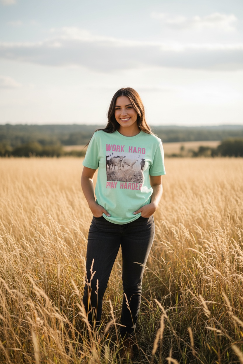 Work Hard Pray Harder T Shirt